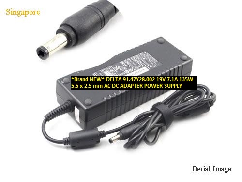 *Brand NEW* 135W DELTA 19V 7.1A 91.47Y28.002 5.5 x 2.5 mm AC DC ADAPTER POWER SUPPLY